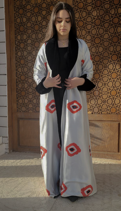 Double face Abaya Velvet &amp;satin with special design