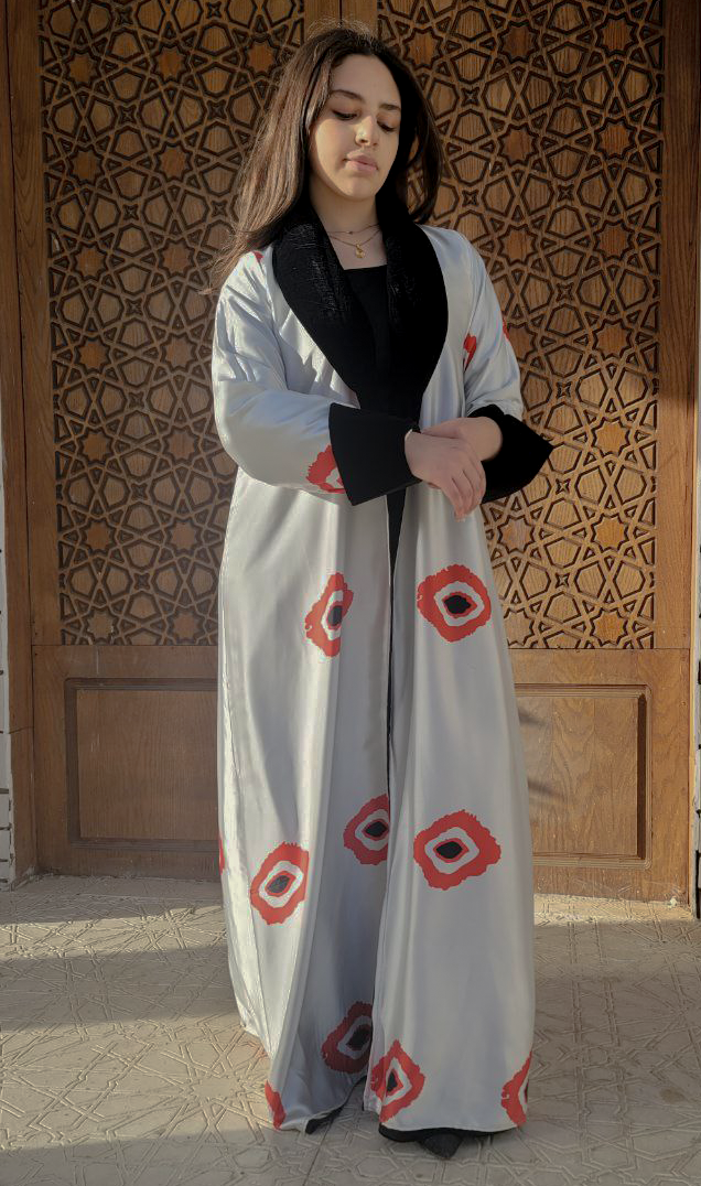 Double face Abaya Velvet &amp;satin with special design