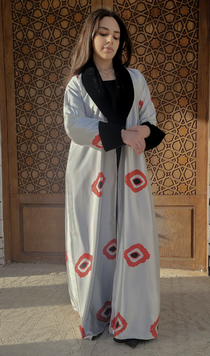 Double face Abaya Velvet &amp;satin with special design