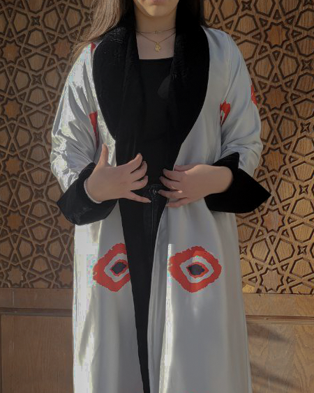 Double face Abaya Velvet &amp;satin with special design